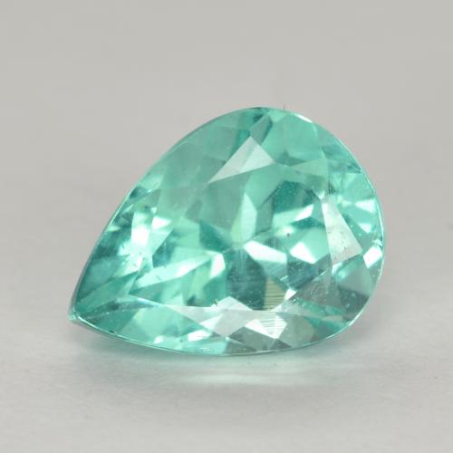 Apatite Sarcelle vif naturelle En forme de poire, 1.30 ct, VS