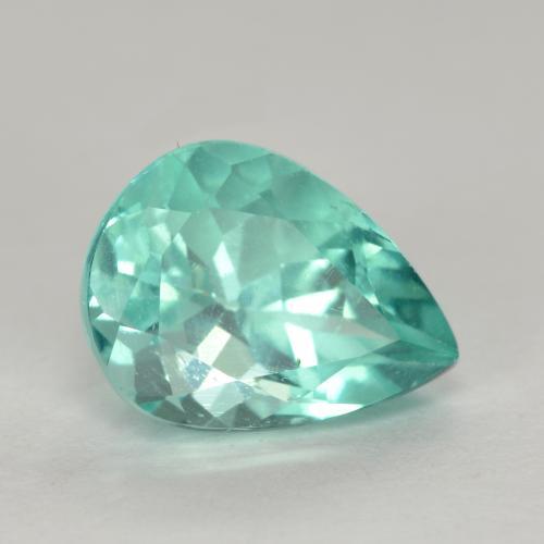 Apatite Sarcelle vif naturelle En forme de poire, 1.30 ct, VS