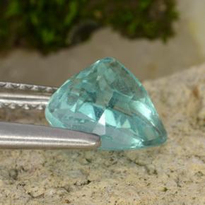 Apatite Bleu-vert intense naturelle En forme de poire, 1.34 ct, VS