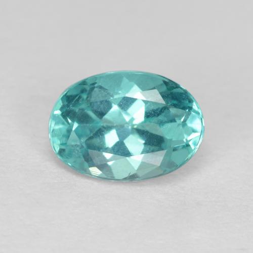 Apatite turquoise naturelle coupe ovale, 0,86 ct, VS