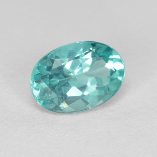 Apatite turquoise naturelle coupe ovale, 0,86 ct, VS