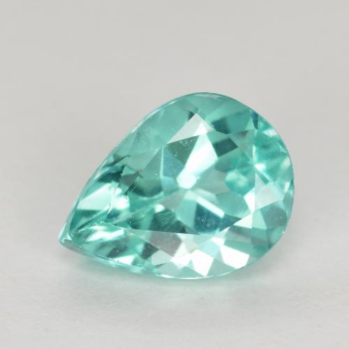Apatite turquoise naturelle en forme de poire, 1,05 ct, VS