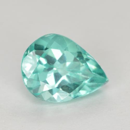Apatite turquoise naturelle en forme de poire, 1,05 ct, VS