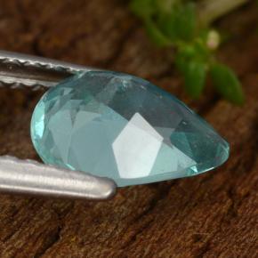 Apatite Sarcelle vif naturelle En forme de poire, 1.09 ct, VS