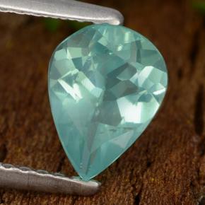 Apatite turquoise naturelle en forme de poire, 1,05 ct, VS