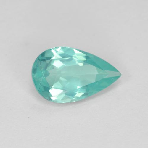 Apatite turquoise naturelle en forme de poire, 1,07 ct, VS