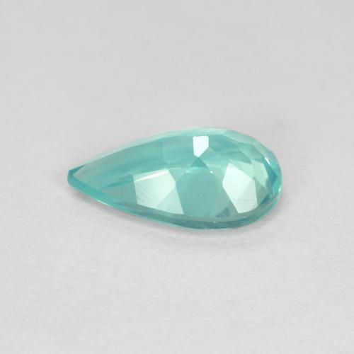 Apatite turquoise naturelle en forme de poire, 1,07 ct, VS