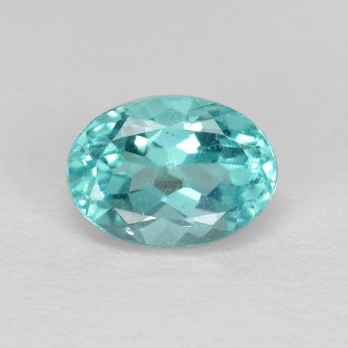 Apatite Bleu électrique naturelle Coupe ovale, 1.03 ct, VS