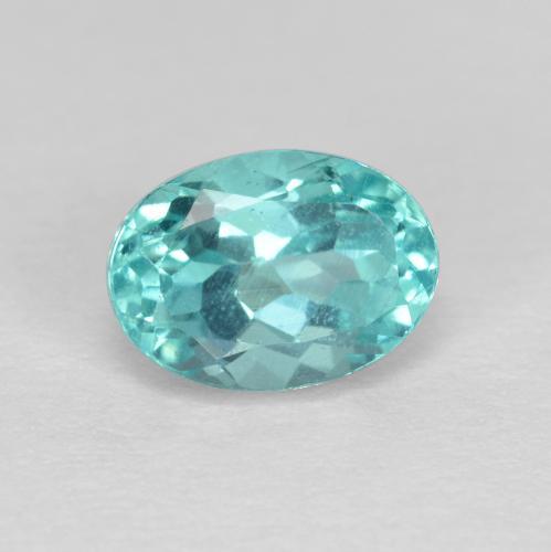 Apatite Bleu électrique naturelle Coupe ovale, 1.03 ct, VS