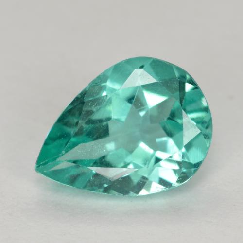 Apatite Bleu vert naturelle En forme de poire, 1.07 ct, VS
