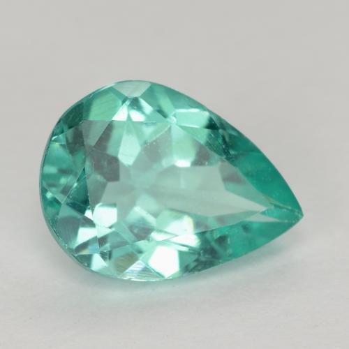 Apatite Bleu vert naturelle En forme de poire, 1.07 ct, VS
