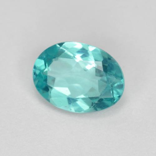 Apatite turquoise naturelle coupe ovale, 0,82 ct, VS
