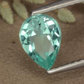 Apatite Bleu vert naturelle En forme de poire, 0.84 ct, VS