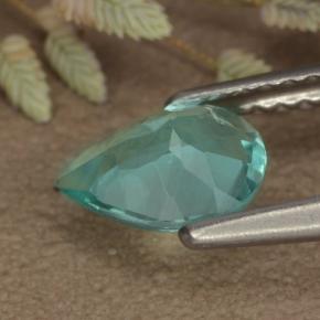 Apatite Bleu vert naturelle En forme de poire, 0.84 ct, VS