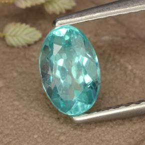 Apatite Vert bleuté moyen naturelle Coupe ovale, 0.81 ct, VS