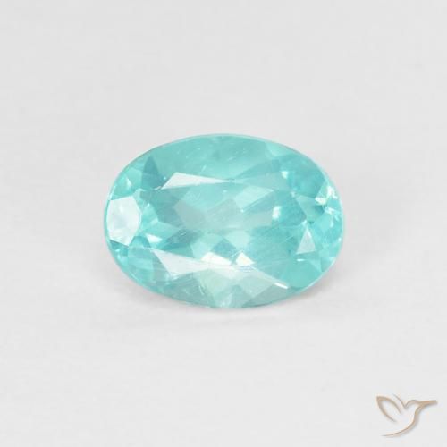 Apatite Sarcelle léger naturelle ovale, 0.78 ct, VS
