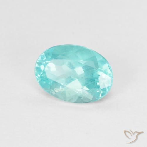 Apatite Sarcelle léger naturelle ovale, 0.78 ct, VS