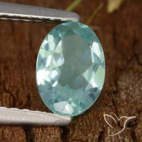 Apatite Bleu vert moyen naturelle ovale, 0.77 ct, VS