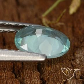 Apatite Bleu vert moyen naturelle ovale, 0.77 ct, VS