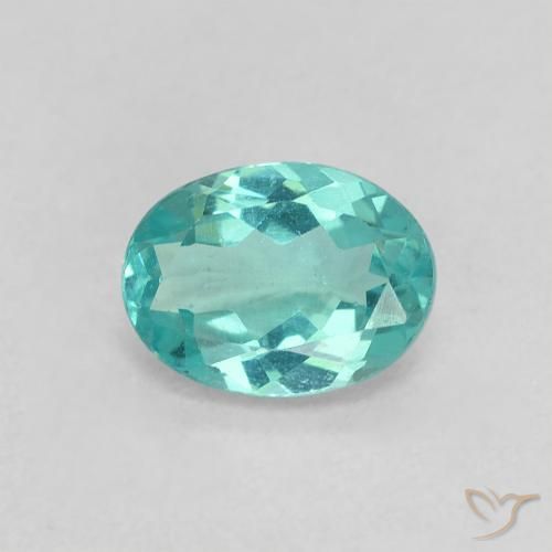 0.81ct Naturel Vert bleu vif Apatite, ovale, VS