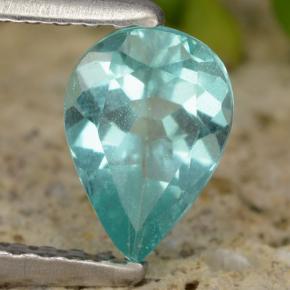 Apatite turquoise naturelle en forme de poire, 0,72 ct, VS
