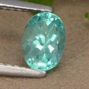 Apatite Vert bleu naturelle Coupe ovale, 0.93 ct, VS