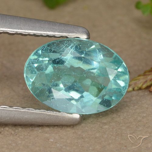 0.92ct Naturel Vert bleu clair Apatite, ovale, VS