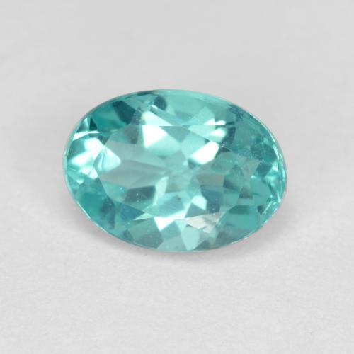 Apatite turquoise naturelle coupe ovale, 0,93 ct, VS