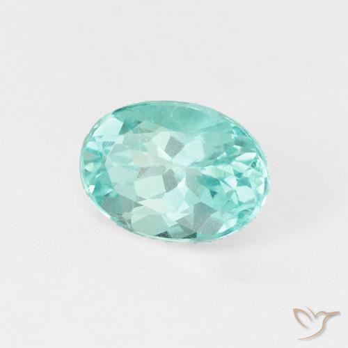 Apatite Bleu vert naturelle ovale, 0.98 ct, VS