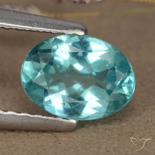 Apatite Bleu vert moyen naturelle Coupe ovale, 1.00 ct, VS