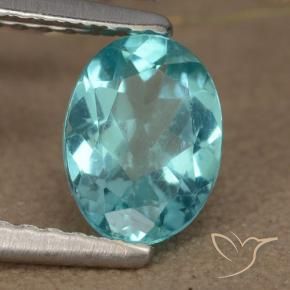 Apatite Bleu vert moyen naturelle Coupe ovale, 1.00 ct, VS
