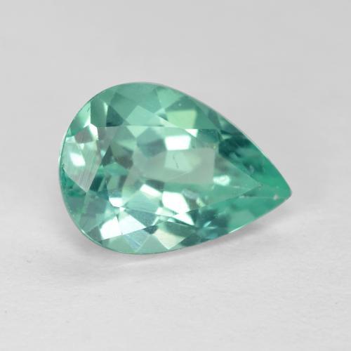 Apatite turquoise naturelle en forme de poire, 1,66 ct, VS