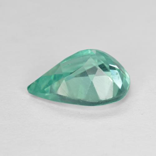 Apatite turquoise naturelle en forme de poire, 1,66 ct, VS