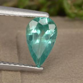 Apatite turquoise naturelle en forme de poire, 0,93 ct, VS