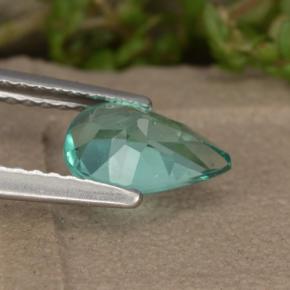 Apatite turquoise naturelle en forme de poire, 0,93 ct, VS
