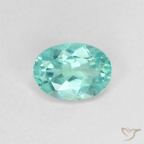 Apatite Sarcelle léger naturelle ovale, 0.83 ct, VS