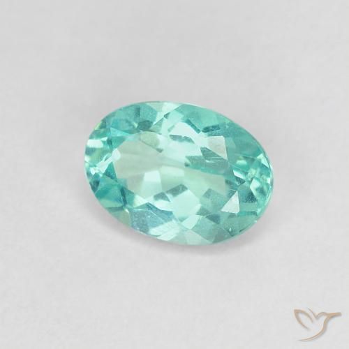 Apatite Sarcelle léger naturelle ovale, 0.83 ct, VS