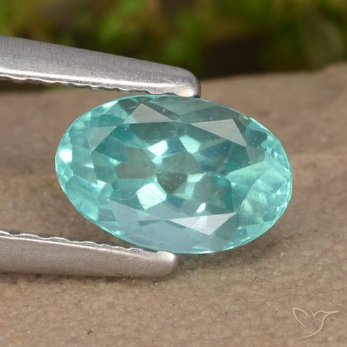 0.74ct Naturel Bleu vert Apatite, ovale, VS