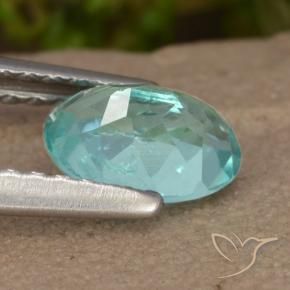 Apatite Bleu vert naturelle ovale, 0.74 ct, VS