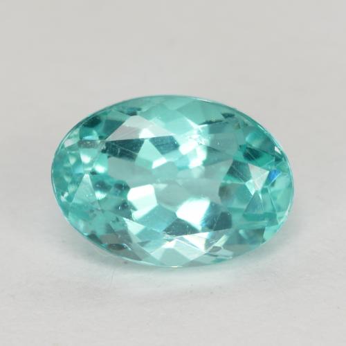 Apatite Vert bleuté moyen naturelle Coupe ovale, 1.03 ct, VS