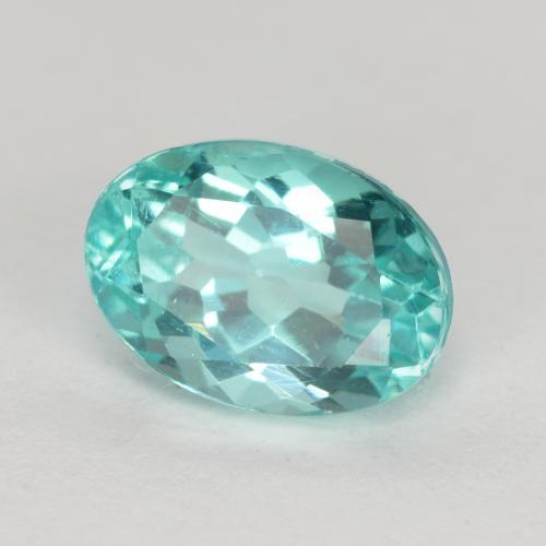Apatite Vert bleuté moyen naturelle Coupe ovale, 1.03 ct, VS