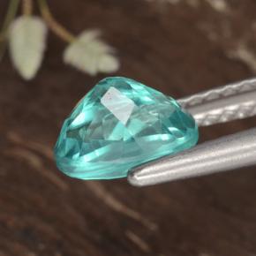 Apatite turquoise naturelle coupe ovale, 1,13 ct, VS
