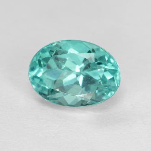 Apatite turquoise naturelle coupe ovale, 1,14 ct, VS