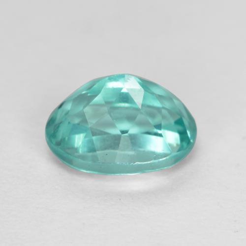 Apatite turquoise naturelle coupe ovale, 1,14 ct, VS