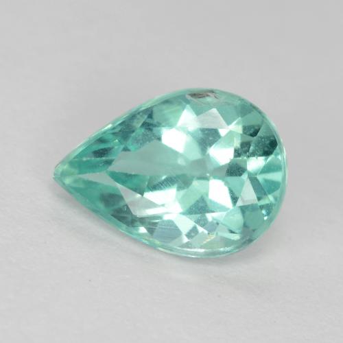 Apatite turquoise naturelle en forme de poire, 1,12 ct, VS