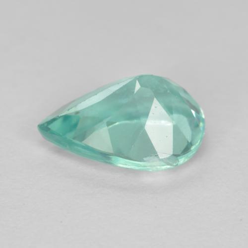 Apatite turquoise naturelle en forme de poire, 1,12 ct, VS