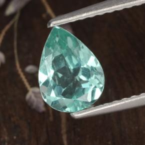 Apatite Vert bleu naturelle En forme de poire, 1.06 ct, VS