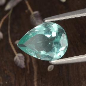 Apatite Vert bleu naturelle En forme de poire, 1.06 ct, VS