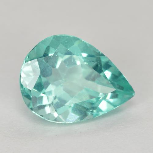Apatite Vert bleuâtre naturelle En forme de poire, 1.15 ct, VS