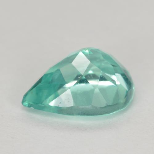 Apatite Vert bleuâtre naturelle En forme de poire, 1.15 ct, VS